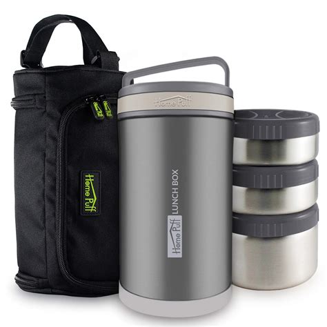 home puff double wall vacuum insulated stainless steel lunch box|home puff double wall lunch box.